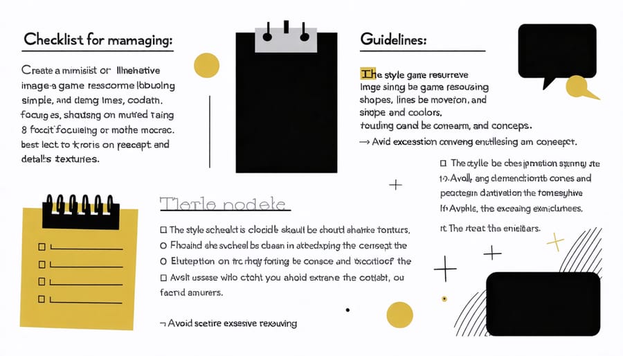 Conceptual image of a checklist for managing time and resources in classroom activities