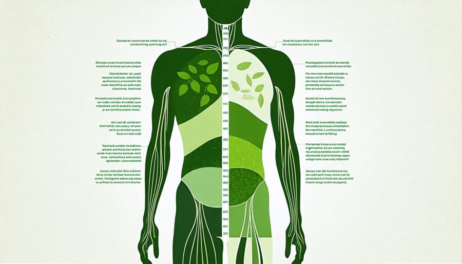 Diagram of human body with emphasis on organs affected by Kratom