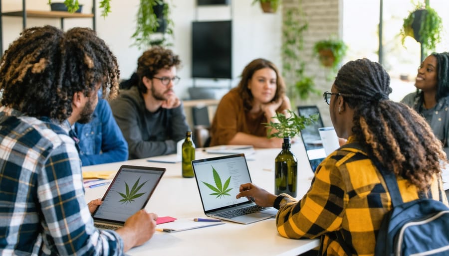 Educational professionals engaged in a cannabis awareness training session